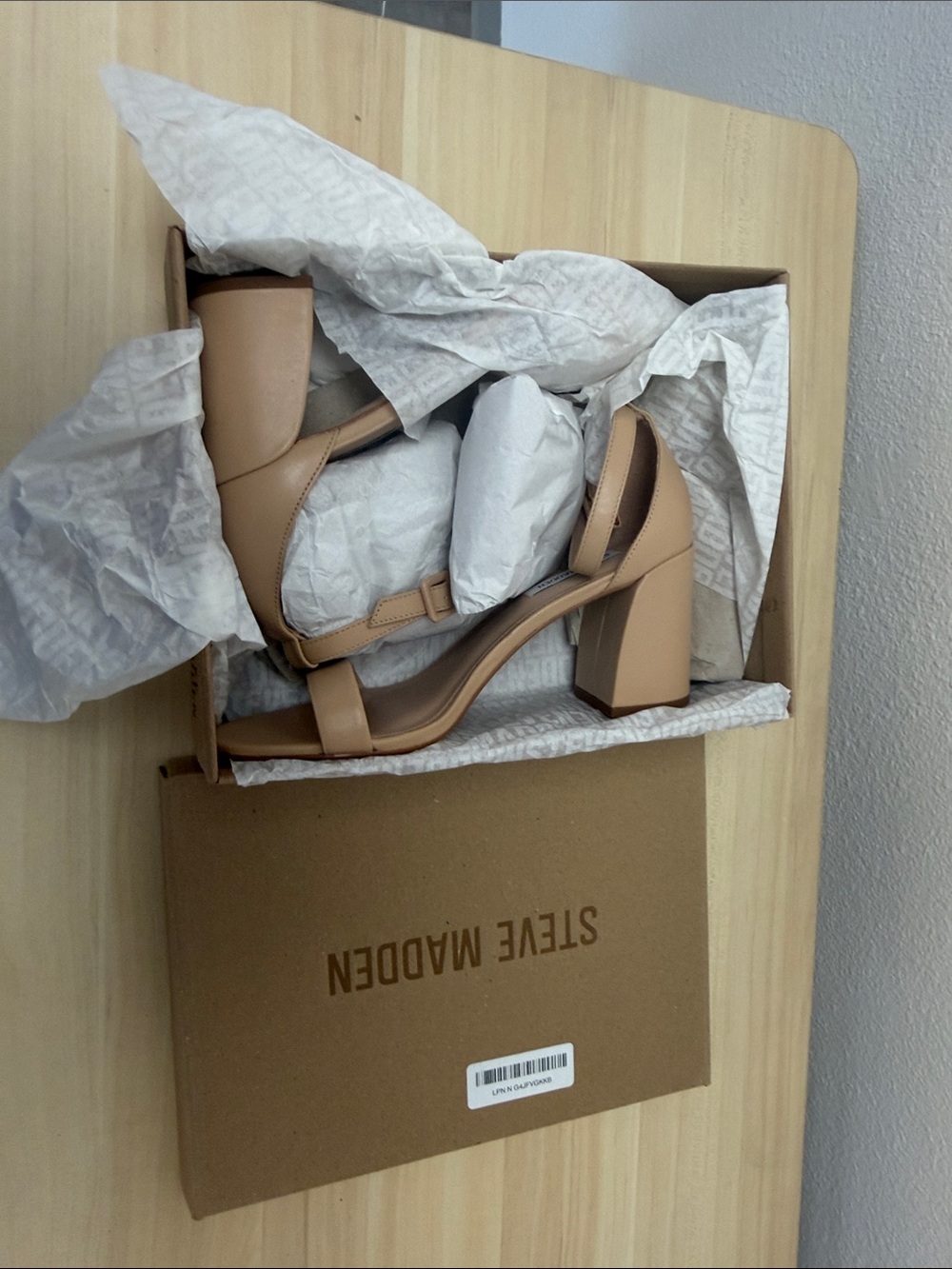 Steve Madden Nude Tan Block Heel Sandals